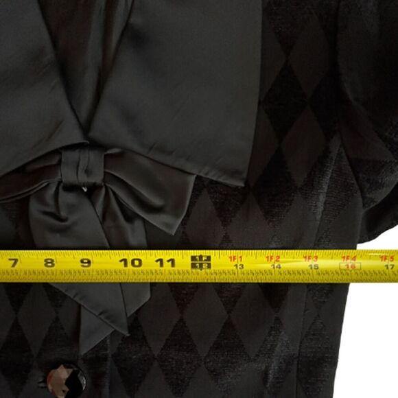 Black Jester Pattern Milano Blazer Size 40 / US 6 - Picture 11 of 12